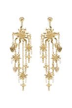 Load image into Gallery viewer, Alemais Tesori Flower Chandelier Earrings - Gold Hyde Boutique