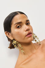 Load image into Gallery viewer, Alemais Tesori Flower Chandelier Earrings - Gold Hyde Boutique