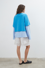 Load image into Gallery viewer, Commonplace Blue Crush LS Tee - Bright Blue Hyde Boutique