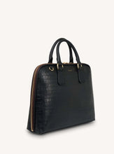 Load image into Gallery viewer, SABEN Parker Briefcase - Black Croc