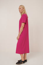 Load image into Gallery viewer, Kowtow Light Tee Dress - Magenta Apparel > Women > Clothing > Dresses > Tee Dresses > Kowtow Hyde Boutique