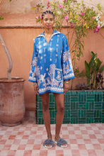 Load image into Gallery viewer, Alémais Acacia Long Sleeve Mini Dress - Blue Apparel > Women > Clothing > Dresses > Mini Dresses > Alémais Hyde Boutique