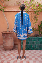 Load image into Gallery viewer, Alémais Acacia Long Sleeve Mini Dress - Blue Apparel > Women > Clothing > Dresses > Mini Dresses > Alémais Hyde Boutique