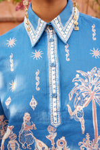 Load image into Gallery viewer, Alémais Acacia Cropped Shirt - Blue Hyde Boutique