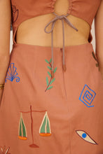 Load image into Gallery viewer, Alemais Dusty Embroidered Mini Dress - Rust Hyde Boutique