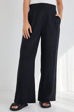 Load image into Gallery viewer, Among The Brave Guardian Pull On Wide Leg Pants - Black Linen Arriving 15 Nov Hyde Boutique