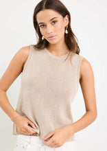 Load image into Gallery viewer, Among The Brave Salute Relaxed Sleeveless Knit Tank Top - Sand Hyde Boutique