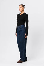 Load image into Gallery viewer, Mossman Florence Polo - Black Apparel > Women > Clothing > Tops > Long Sleeve Tops > Polo Tops > Mossman Hyde Boutique