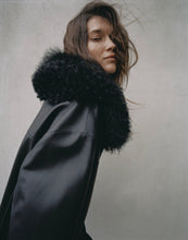 Load image into Gallery viewer, Rebe Shearling-Collar Leather Jacket - Black Arriving Next Week Hyde Boutique