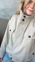 Load image into Gallery viewer, Stories Be Told Funnel Neck Trench Jacket - Taupe Arriving End October Hyde Boutique