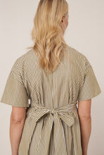 Load image into Gallery viewer, Kowtow Composer Dress - Treetop Stripe Apparel > Women > Clothing > Dresses > Midi Dresses > Kowtow Hyde Boutique