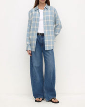 Load image into Gallery viewer, Assembly Label Womens Luka Japanese Shirt - Steel Blue Check Hyde Boutique