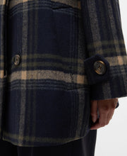 Load image into Gallery viewer, Barbour Tara Wool Coat - Navy Windowpane Hyde Boutique