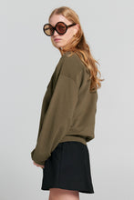 Load image into Gallery viewer, Karen Walker Runaway College Crewneck Sweatshirt - Hunter Green Hyde Boutique
