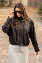 Load image into Gallery viewer, Stories Be Told Ensemble Chocolate Funnel Neck Jacket - Chocolate Arriving Friday