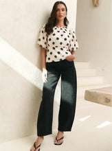 Load image into Gallery viewer, Stories Be Told Finali Cream Black Polka Dot Puff Sleeve Arriving This Week Hyde Boutique