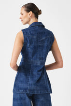 Load image into Gallery viewer, Seventy + Mochi Ani Denim Vest - Houndstooth Idaho Hyde Boutique