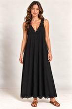 Load image into Gallery viewer, BY FRANKIE Lace Strap Maxi Dress - Black