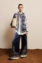 Load image into Gallery viewer, Alémais Banderra Scarf Silk Shirt - Ink Hyde Boutique