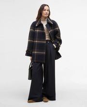 Load image into Gallery viewer, Barbour Tara Wool Coat - Navy Windowpane Hyde Boutique