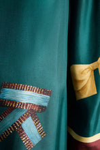 Load image into Gallery viewer, Alémais Rosette Silk Midi Dress - Teal Hyde Boutique