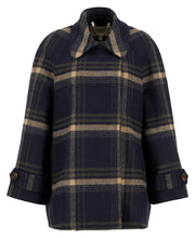 Load image into Gallery viewer, Barbour Tara Wool Coat - Navy Windowpane Hyde Boutique