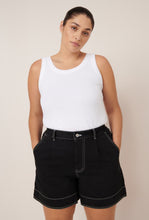 Load image into Gallery viewer, Kowtow Outline Shorts - Black Denim Hyde Boutique