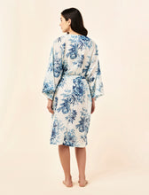 Load image into Gallery viewer, Papinelle x Karen Walker Romantic Floral Midi Wide Sleeve Robe - Teal