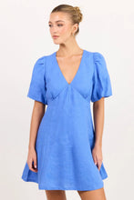 Load image into Gallery viewer, Among The Brave Adelaide Linen Mini Dress - Blue Arriving This Week