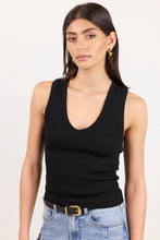 Load image into Gallery viewer, Among The Brave Vale V Neck Rib Tank - Black Arriving Next Week