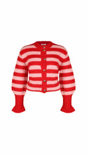 Load image into Gallery viewer, Ruby Matilda Cardigan - Pink Cherry Stripe Hyde Boutique