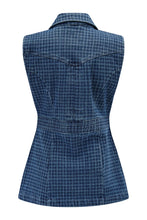Load image into Gallery viewer, Seventy + Mochi Ani Denim Vest - Houndstooth Idaho Hyde Boutique