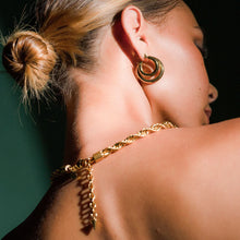 Load image into Gallery viewer, Silk & Steel Halo Hoop Earrings Medium - Silver Hyde Boutique