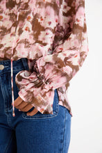 Load image into Gallery viewer, Among The Brave Odyssey Top - Blush Choc Floral Apparel > Women > Clothing > Tops > Blouses > Printed Blouses > Stories Be Told Hyde Boutique