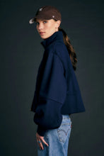 Load image into Gallery viewer, Karen Walker Runaway Zip Front Sweatshirt - Navy