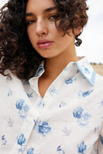 Load image into Gallery viewer, Aston Studio Lucinda Blouse - Cerulean Peony Hyde Boutique