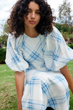 Load image into Gallery viewer, Aston Studio Lucinda Dress - Cerulean Plaid Apparel > Women > Clothing > Dresses > Maxi Dresses > Aston Studio Hyde Boutique