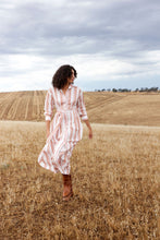 Load image into Gallery viewer, Aston Studio Arlet Dress - Peony/Antique Stripe Apparel > Women > Clothing > Dresses > Shirt Dresses > Aston Studio Hyde Boutique