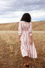 Load image into Gallery viewer, Aston Studio Arlet Dress - Peony/Antique Stripe Apparel > Women > Clothing > Dresses > Shirt Dresses > Aston Studio Hyde Boutique