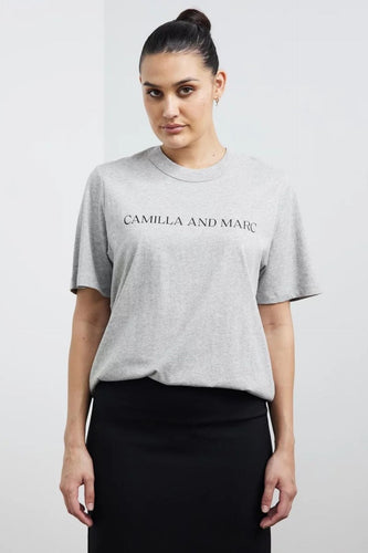 Camilla and Marc Asher Tee - Grey Marle/Black  Hyde Boutique   