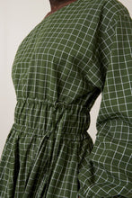Load image into Gallery viewer, Kowtow Aspen Dress - Forest Green Grid Hyde Boutique