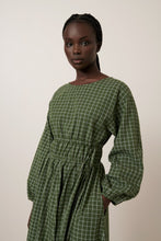 Load image into Gallery viewer, Kowtow Aspen Dress - Forest Green Grid Hyde Boutique