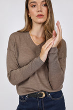 Load image into Gallery viewer, Marlow Alto Merino Wide V-Neck - Mushroom Hyde Boutique