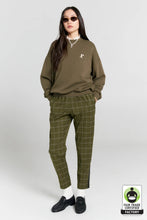 Load image into Gallery viewer, Karen Walker Runaway Girl Organic Cotton Crewneck Sweatshirt Hunter Green Hyde Boutique