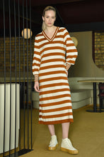 Load image into Gallery viewer, Cooper by Trelise Cooper V-Iva La Revolution Dress - Cinnamon Stripe Apparel > Women > Clothing > Dresses > Midi Dresses > Trelise Cooper Hyde Boutique