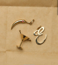 Load image into Gallery viewer, Meadowlark Martini Charm Necklace - Stirling Silver Green Sapphire