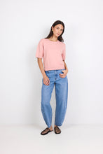 Load image into Gallery viewer, Among The Brave Graduate Stretch Barrel Jeans - Light Blue Hyde Boutique