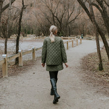 Load image into Gallery viewer, Moke Daisy Quilted Jacket - Olive Green