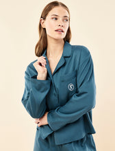 Load image into Gallery viewer, Papinelle x Karen Walker Runaway Girl Crop PJ - Teal