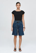 Load image into Gallery viewer, Marle Belted Jean Short - Classic Blue Hyde Boutique